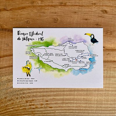Cartão Postal - Mapa Parque Estadual do Ibitipoca