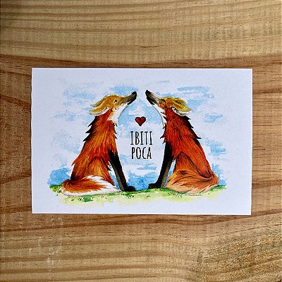 Cartão Postal - Casal Lobo-Guará Ibitipoca