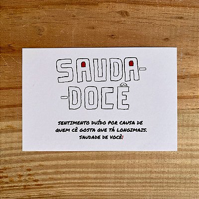 Cartão Postal - Saudadocê