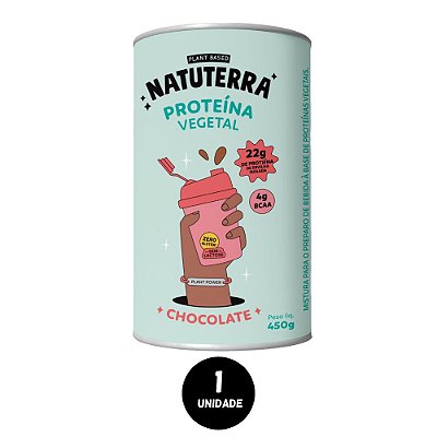 Proteína Vegetal Isolada Sem Açúcar Natuterra 450g - Chocolate