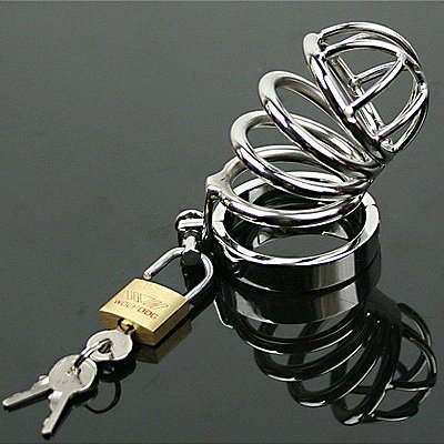 Cinto de Castidade Masculino em aço inox com forma de anel tamanho M