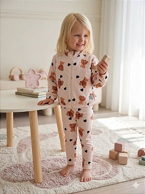 conjunto mini florzinha bege 0632