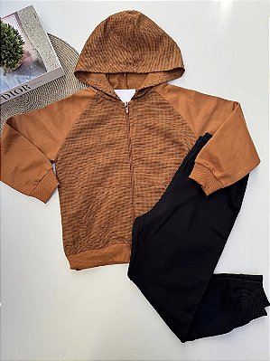 Conjunto Menino De Moletom Com Jaqueta E Calça 19566