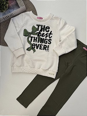 Conjunto Infantil Feminino Moletom com Legging – The Best Things Ever j5843