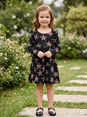 Vestido Infantil Estampa Estrelas 19571