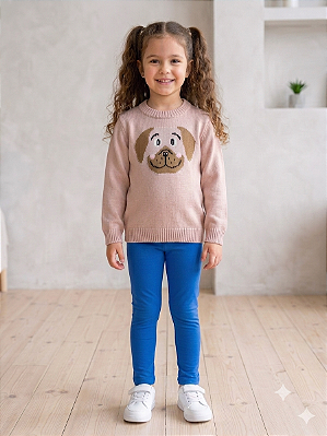 Suéter Infantil Tricot Ursinha Encantada