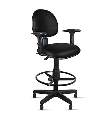 Cadeira Executiva Ômega Ergonômica em Base Caixa Giratória c/ Sapata c/ Braço Regulável – Revestimento Viena – PP121 / Promoção / Em estoque