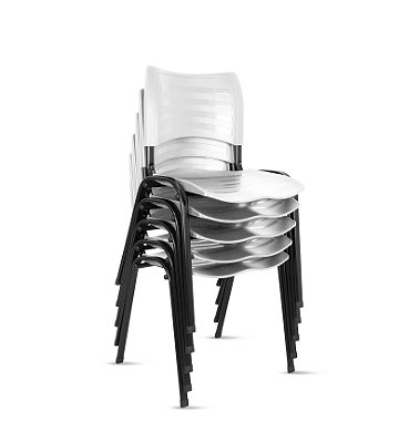 Cadeira Origin Fixa Plástica Empilhável - 5 unidades - PP57