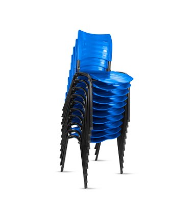 Cadeira Origin Fixa Plástica Empilhável - 10 unidades - PP56