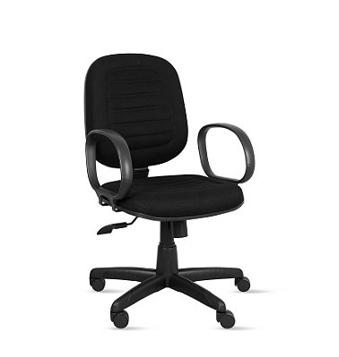 Cadeira Diretor Ômega c/ Costura Base Giratória Relax com Braço Fixo Corsa - Crepe - PP156 / Promoção / Em estoque