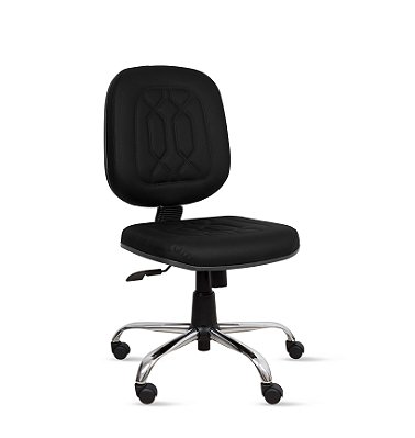 Cadeira Diretor Gold c/ Costura Base Giratória Relax Cromada - Revestimento Viena - PP195 / Promoção / Em estoque