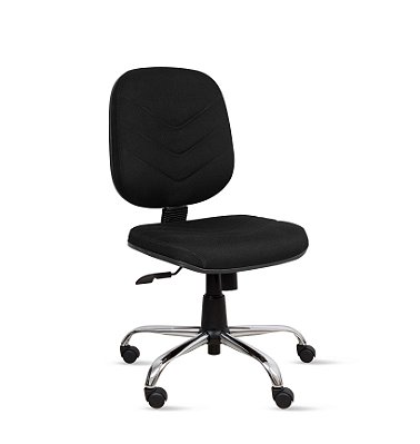 Cadeira Diretor Spote c/ Costura Base Giratória Relax Cromada - Crepe - PP208