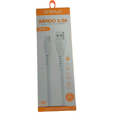 Cabo Carregamento Rápido Micro USB CB08-1 a´Gold 1m