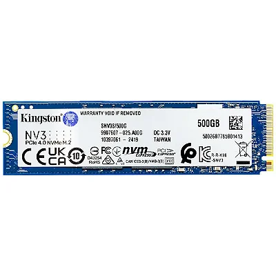 SSD M.2 Kingston NV3 500GB - Leitura 5000MB/s