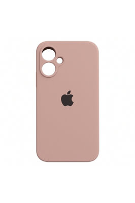Capa de Silicone Compatível com iPhone 16 - Rosa Areia