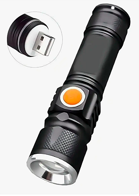 Lanterna Recarregável USB Modos de foco - LED USB