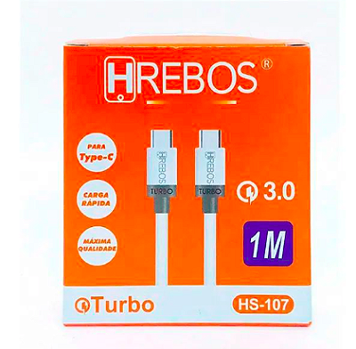 Cabo Tipo-C x Tipo-C | 1M QC 3.0 - HREBOS HS-107