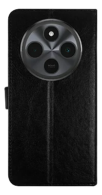 Capa Carteira para Redmi 14C/Poco C65 com Proteção Reforçada - Preta
