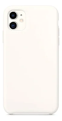 Capa de Silicone Aveludada para iPhone 11 - Branca