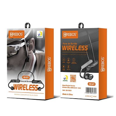 Fone Bluetooth Esportivo - HREBOS HS-521