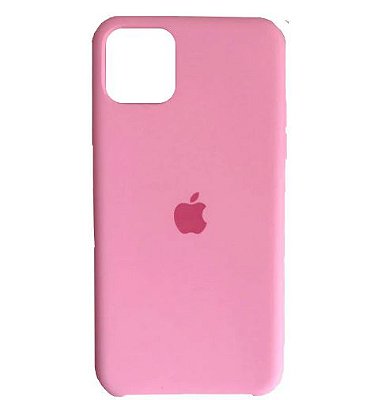 Capa de Silicone Compatível com iPhone 11 Pro Max – Rosa