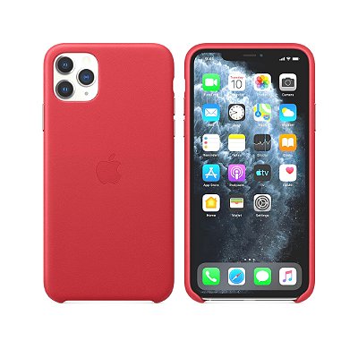 Capa de Silicone Compatível com iPhone 11 Pro Max – Vermelha