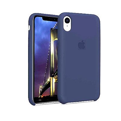 Capa de Silicone Compatível com iPhone XR 6.1 – Azul Marinho
