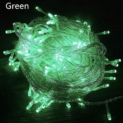 Pisca Pisca LED Natal 100 Lampadas Transparente 8 Efeitos 10 Metros Verde 127V