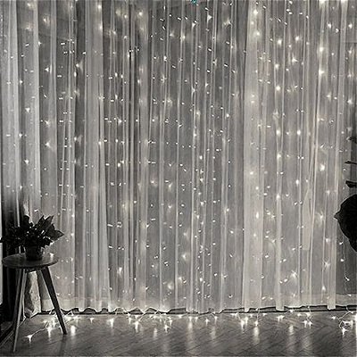 Cortina LED 3x2.5 Metros 500 Lâmpadas Branco Frio Fixo sem Efeito 220V
