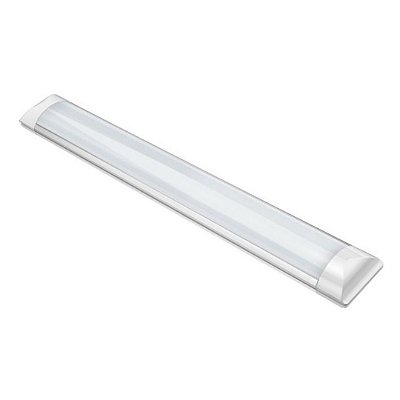 Luminária Linear 120cm LED 36W Sobrepor Slim Retangular Branco Frio 6500K Bivolt