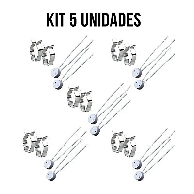 KIT 10 Abraçadeira + 10 Rabicho Lâmpada Tubular T8 LED Fluorescente Bivolt