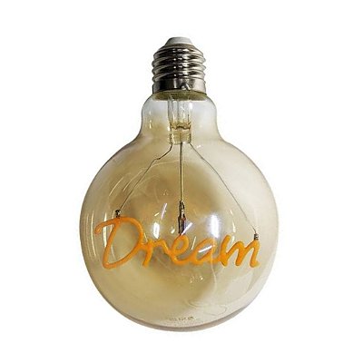 Lampada Filamento LED G125 Dream 3W Vintage Retro Industrial Design E27 2200K