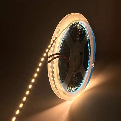Fita LED 3528 120 LED's 5mm 12W 5 Metros 12V IP20 Branco Quente 3000K