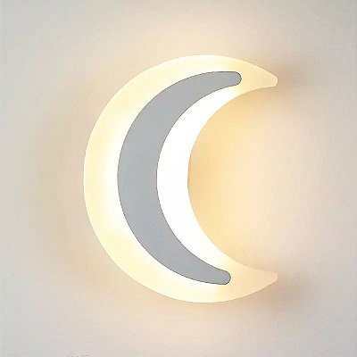 Arandela LED Decorativa Lua Branco Quente 3500K Bivolt