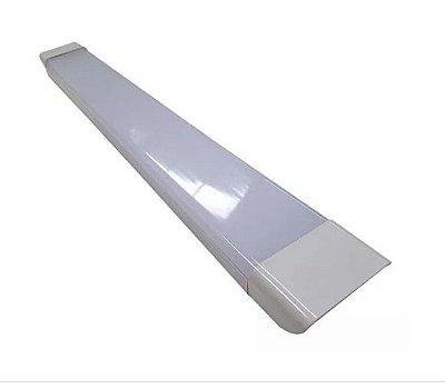 Luminária Linear 120cm LED 80W Sobrepor Fit Retangular Branco Frio 6500K Bivolt