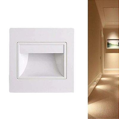 Balizador LED 1.5W Embutir 9.5x9.5cm IP20 Branco 3000K Bivolt