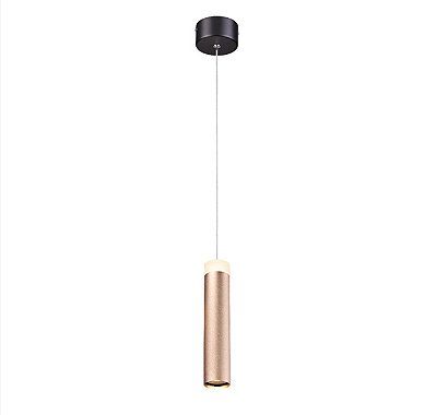 Lustre Pendente LED 7W Tubo Dourado 20cm 3000K Bivolt DCD01133