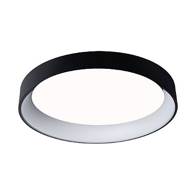 Lustre Plafon LED 28W Orion 48cm Preto 3000K Bivolt