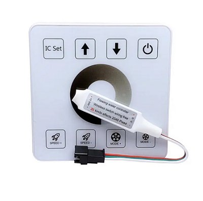 Central Interruptor Touch Fita LED Sequencial Efeito Corrida 24V