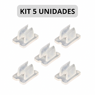 KIT 5 Presilha Fixação Neon Flex LED Parafusação 12V 127v ou 220V 12X6
