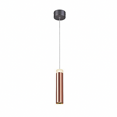 Lustre Pendente LED 7W Tubo Bronze 20cm 3000K Bivolt DCD01133