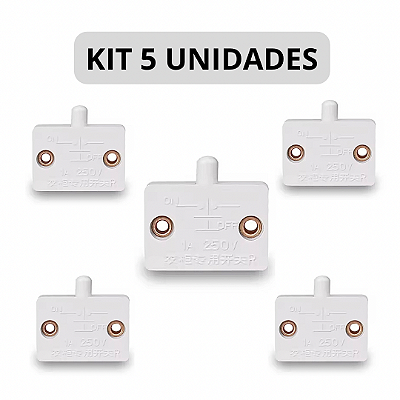KIT 5 Módulo Interruptor de Porta Luz de LED Marcenaria Bivolt