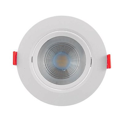 Spot 7w Redondo  LED COB Direcional Branco Quente