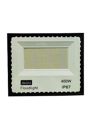 Refletor 400W LED SMD Slim Mini Holofote Branco Frio IP67 Bivolt