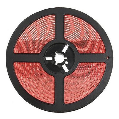 Fita LED 5050 Vermelho 300 LED 7.2W / metro com Silicone Rolo 5 metros 12V