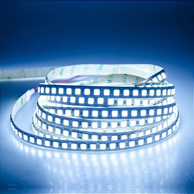 Fita LED 5050 120 LED 5 Metros Profissional IP20 12V 18W Branco Frio 6000K