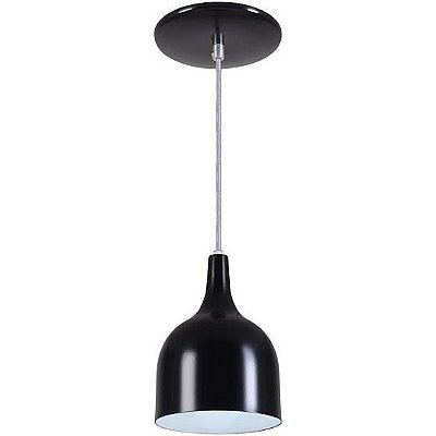 Pendente Gota Teat Luminária Lustre Alumínio E27 Preto Fosco