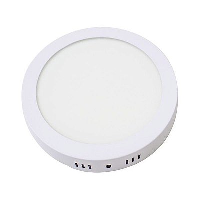 Painel 25W LED Redondo Sobrepor 4500K Branco Neutro