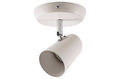 Lustre Spot Sobrepor E27 1 Lâmpada Foco Dirigível New Short Branco MY2701