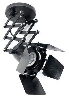 Lustre Luminária Spot Retro Refletor Cinema Sanfona Industrial Pelegrín